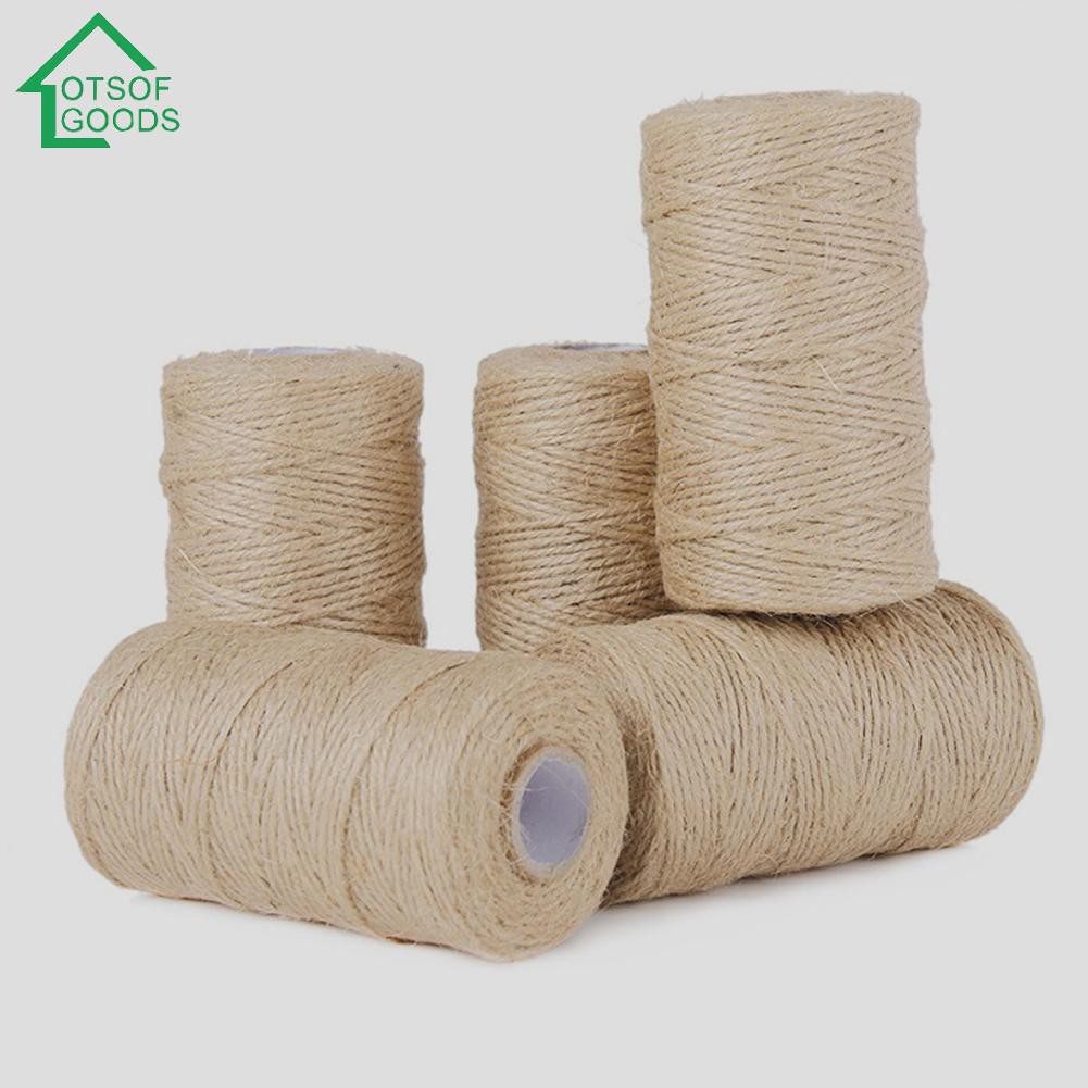 LOTSOFGOODS 40m Natural Burlap Hessian Jute Twine Cord Hemp Rope Gift