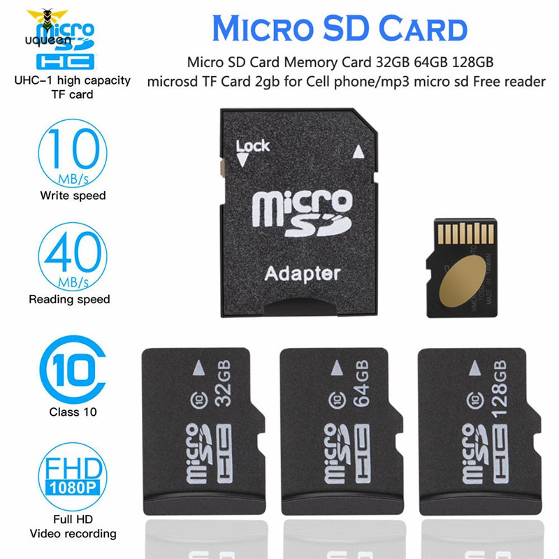 Uq Micro Sd Card Memory Card 32gb 64gb 128gb Tf Card 2gb For Cell Phone Mp3 Micro Sd Free Reader Shopee Philippines