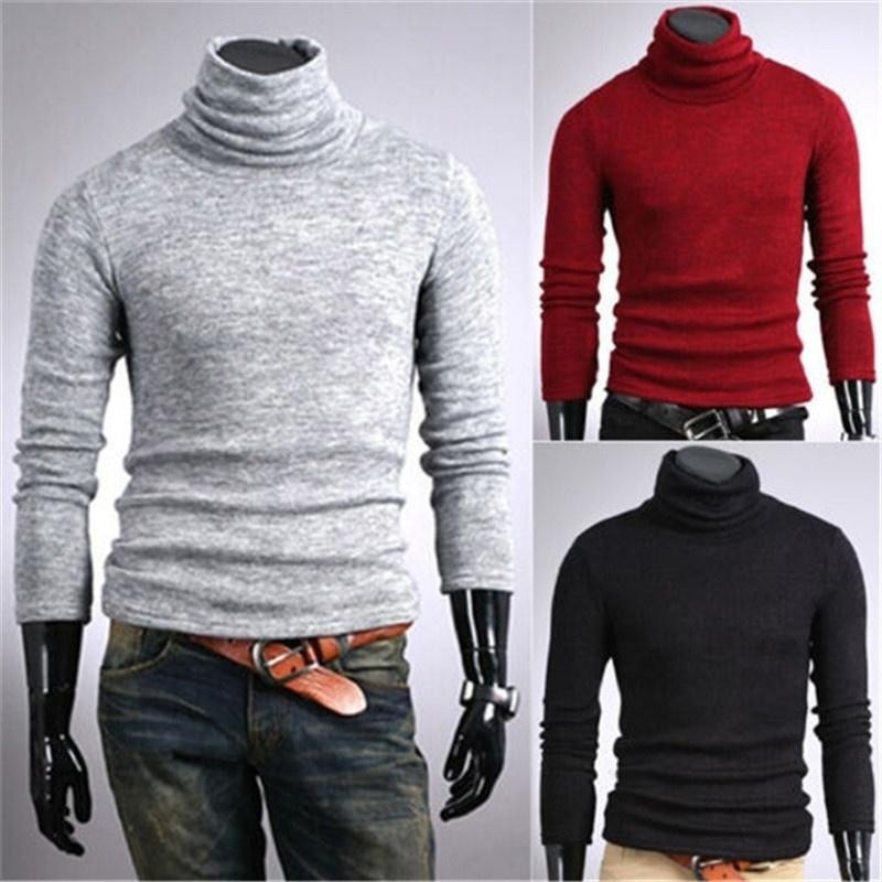 mens cotton turtleneck sweater