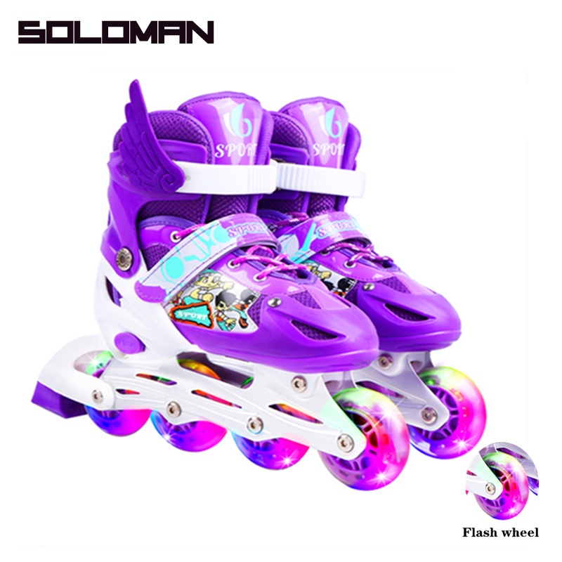 SOLOMAN Roller Skates Kids Adjustable Inline Skates Roller Skates