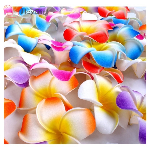 ♥♣♥ Hot Sale Fashion 50Pcs Plumeria Hawaiian Foam Frangipani Flower Artificial Silk Fake EGG