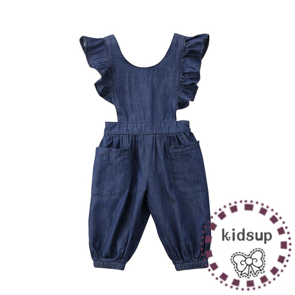 baby denim romper suit