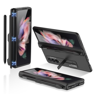 Original GKK Hinge Full Protection Magnetic Adsorption Case for Samsung Galaxy Z Fold 3 Hard Plastic Kickstand S Pen Slot Holder Case #4
