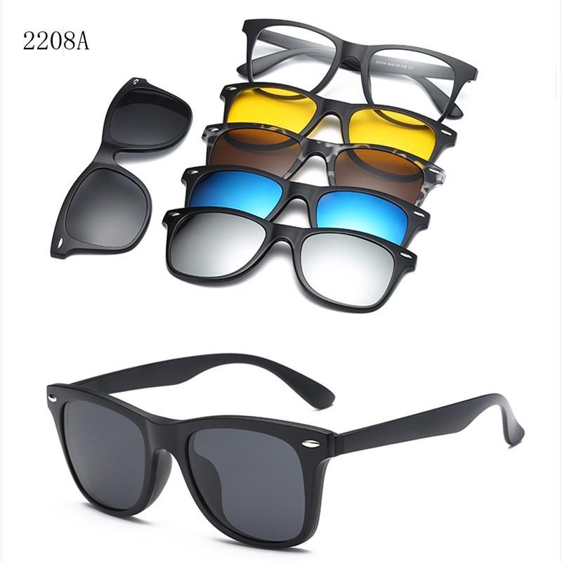 Clip on Magnetic Sunglasses women polarised Myopia glasses | Shopee ...
