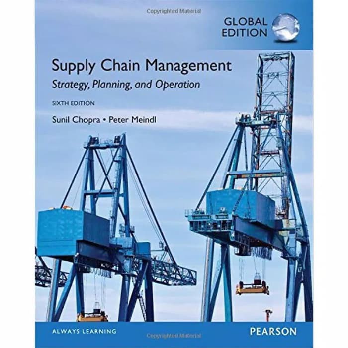Supply Chain Management 6ed by Sunil Chopra (2016) ORIGINAL BOOK