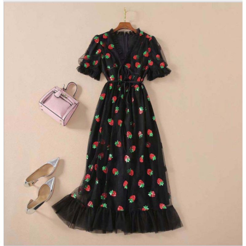 shopee strawberry dress