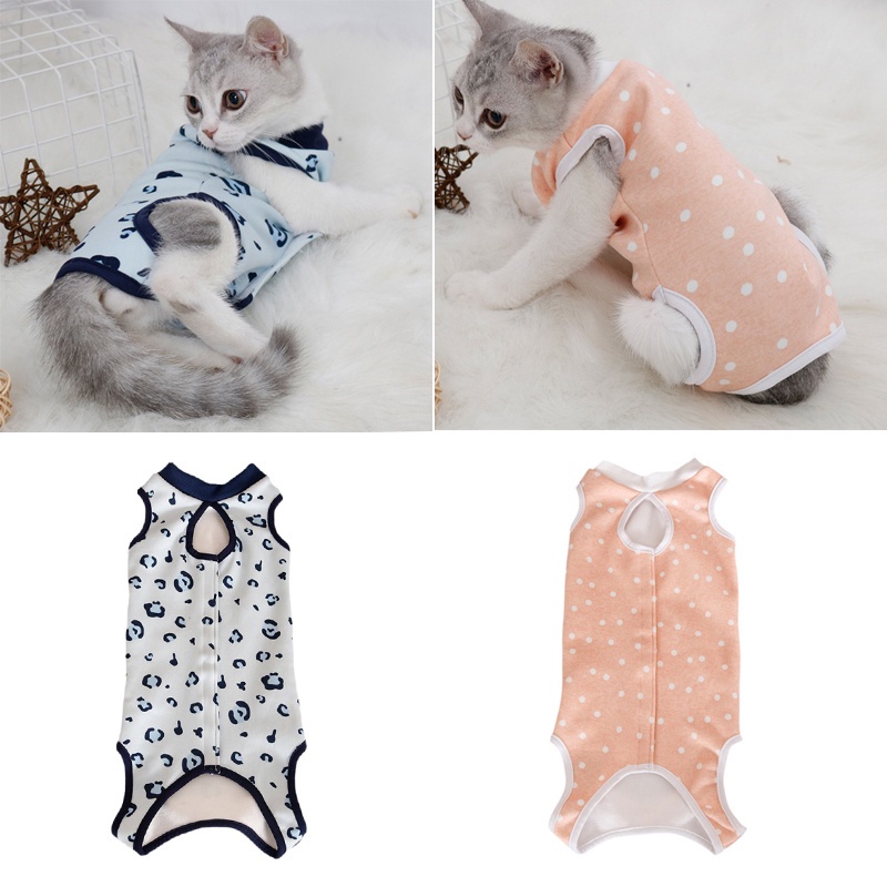 Cat Surgical Recovery Suit Clothes Anti Licking Abdominal Wounds
