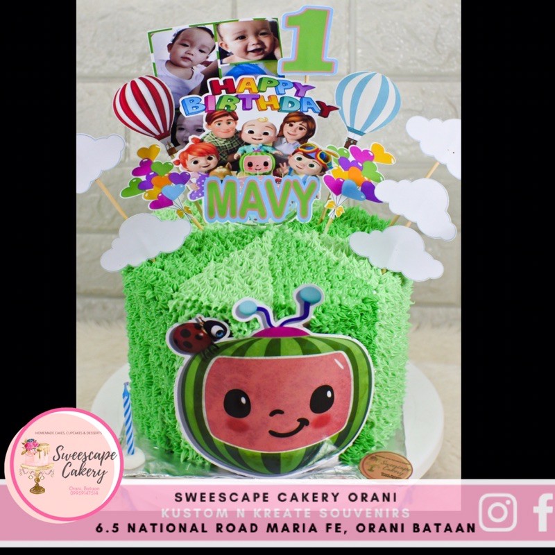 Cocomelon Cupcake Cake Toppers Personalized Shopee Philippines