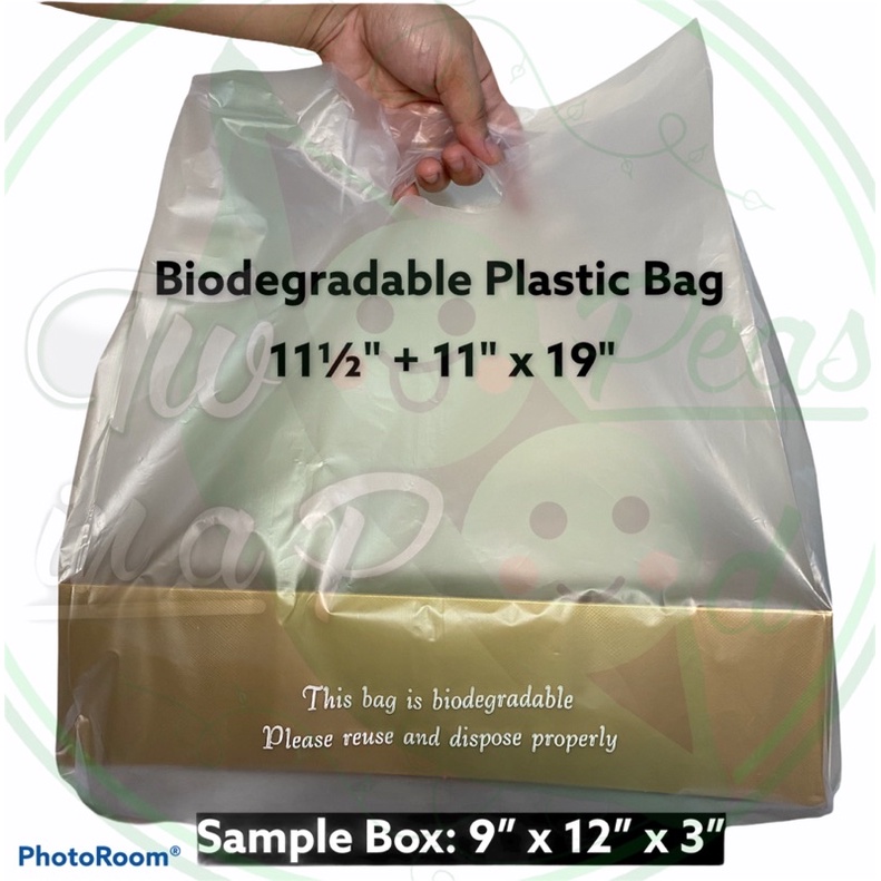 Biodegradable Plastic Bags for Cakes/Cupcakes/Pastries [5 pieces per