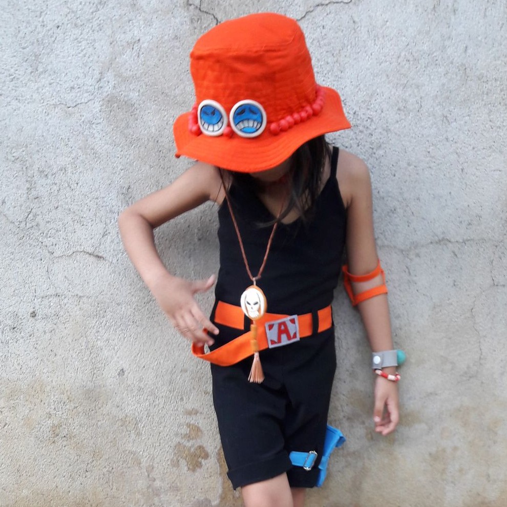 One Piece Portgas D Ace Cosplay Girl Costume For Kids 3-4Yo - Preloved |  Shopee Philippines