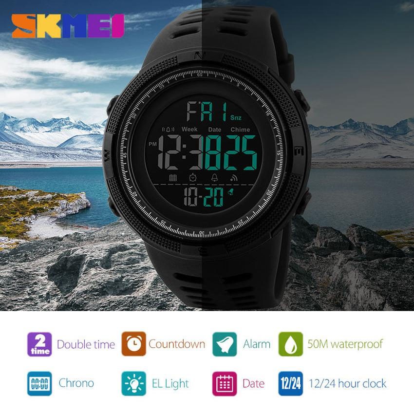 SKMEI Conquer 1251 50m Waterproof Men's Digital Sports Watch