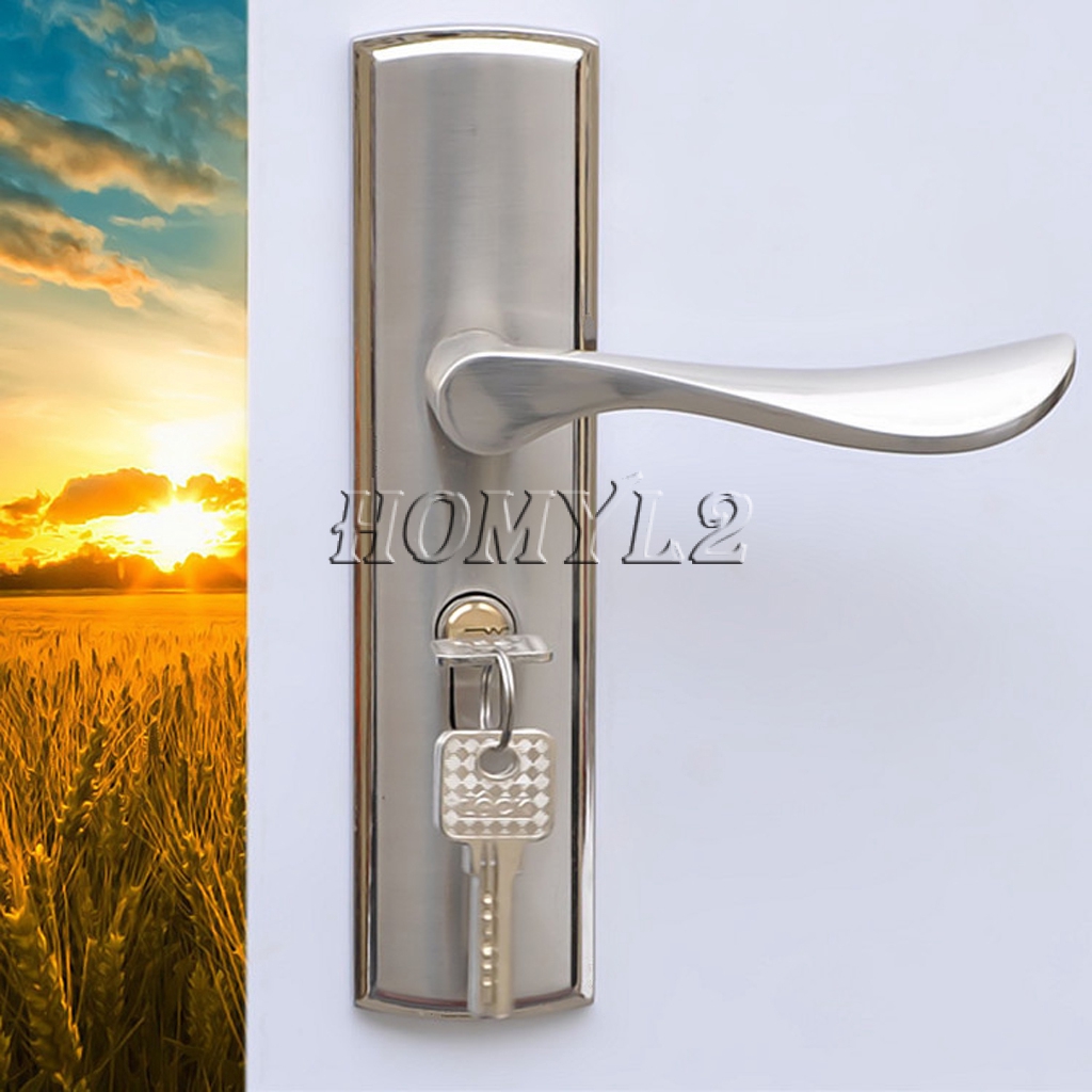 Security Screen Door Lock Dual Tongue Knob Handles Door Cyl