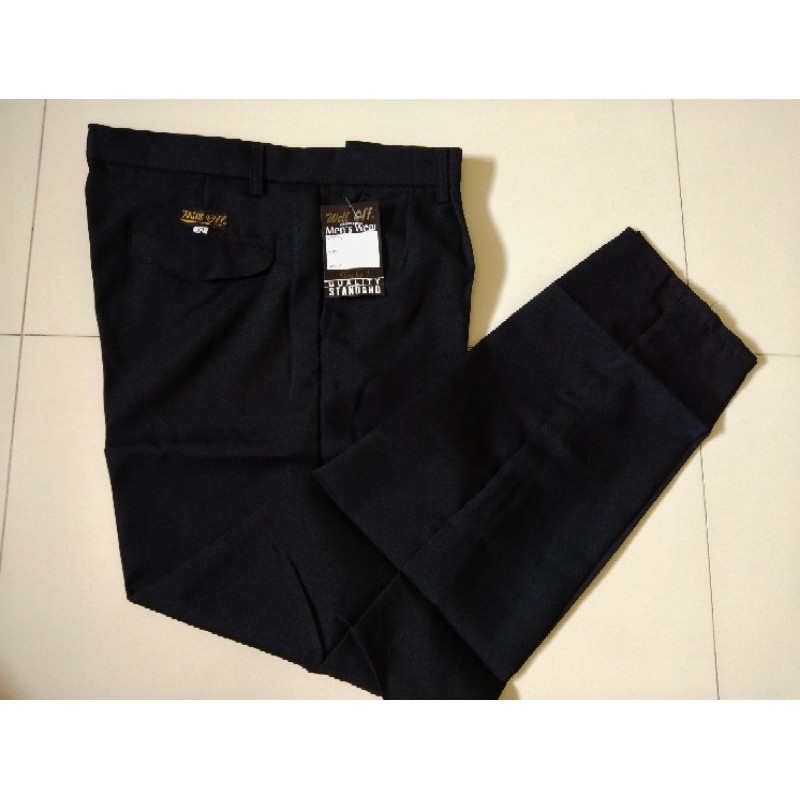 Men S Slacks Katrina Fabric Black Blue Khaki And White Shopee Philippines