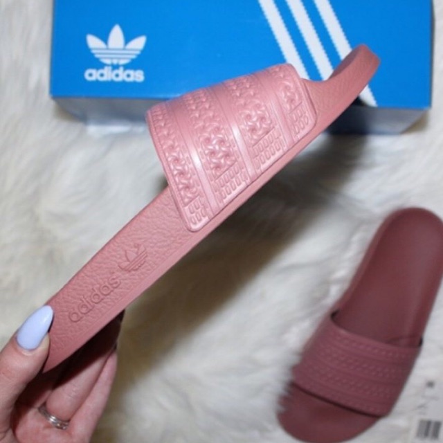 Adidas Adilette Ash Pink | Shopee 