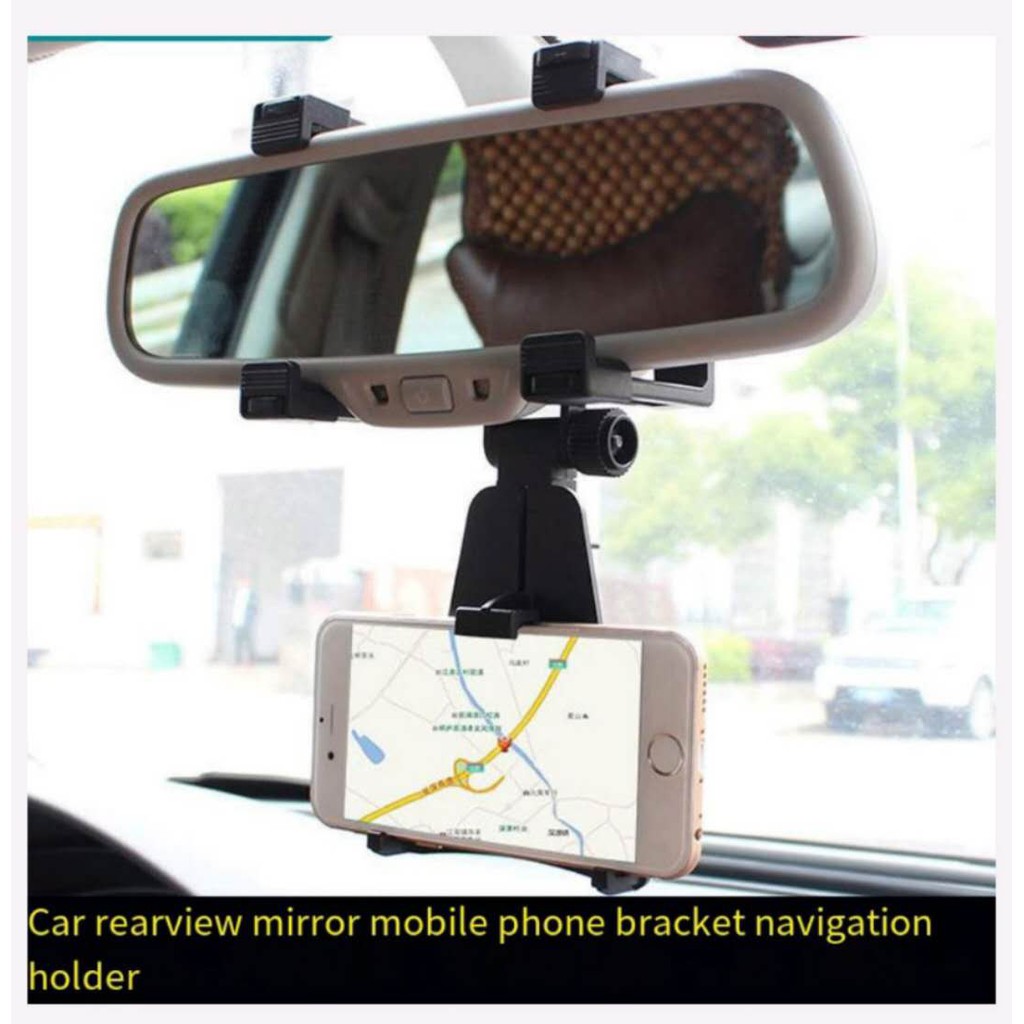 rear view mirror mount phone holder