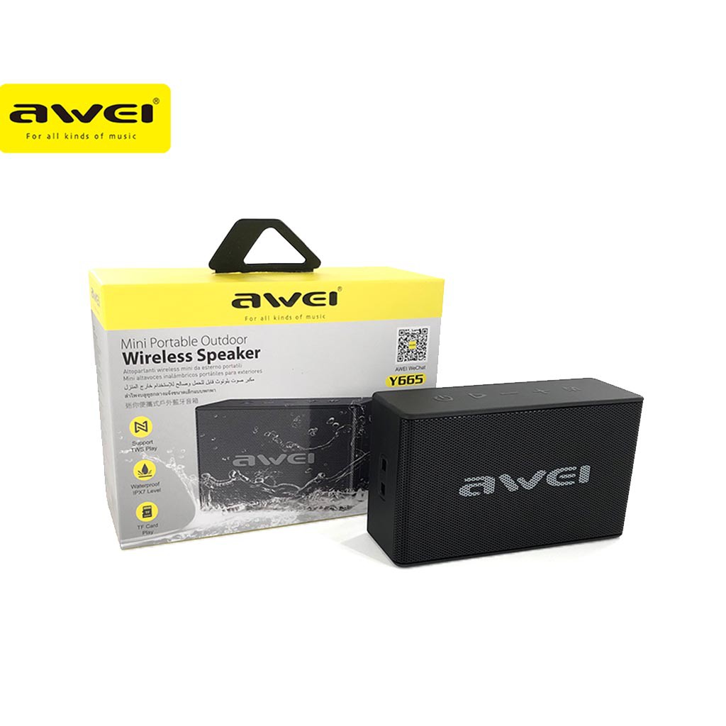 Awei Y665 Mini Portable Outdoor Wireless Bluetooth Speaker Support TWS Play  Speakers | Shopee Philippines