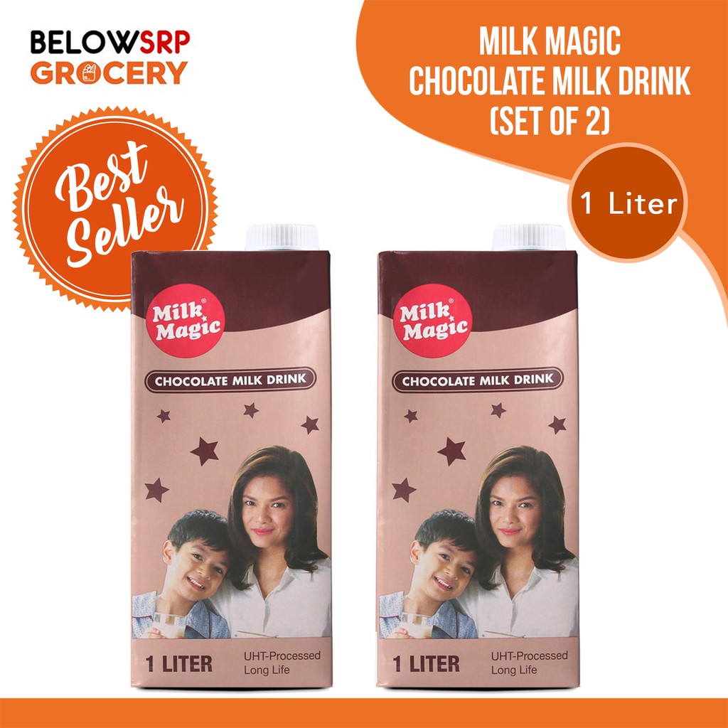 BSRP Grocery Milk Magic Chocolate Milk Drink 1 Liter (Set of 2