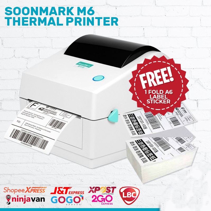 Thermal Printer Soonmark M6 Direct Thermal Printer Barcode Label FREE