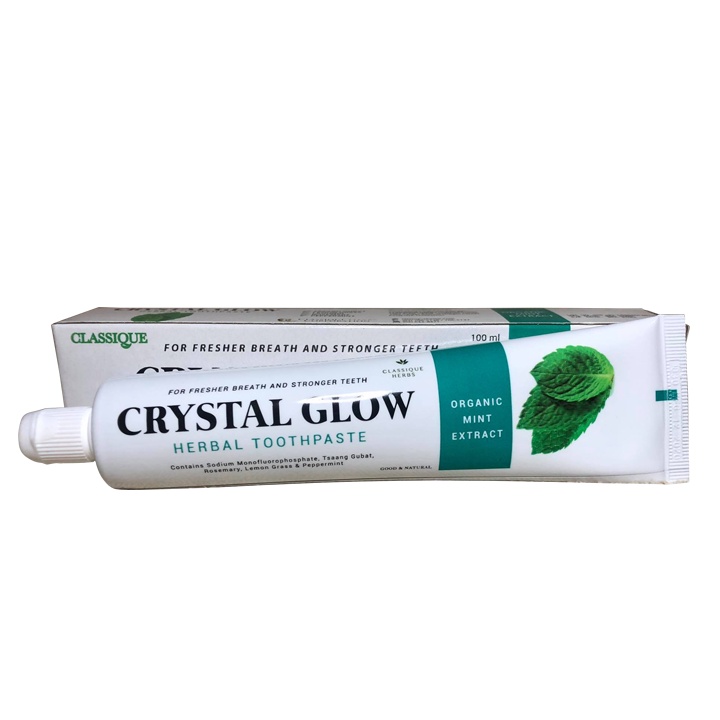 Classique Herbs Crystal Glow Toothpaste Organic Anti Bacterial Herbal Toothpaste