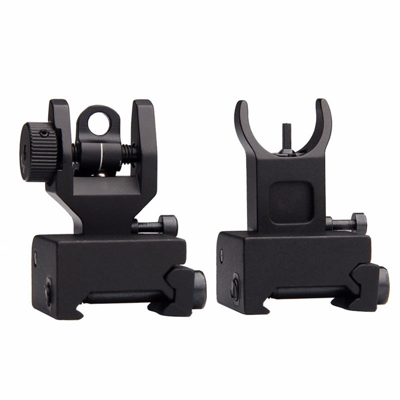 Tactical Folding Adjustable M4 AR15 AR-15 Front Flip Up Sights Set For ...