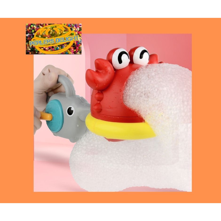 Manual or Blowin Bubble Baby Bath Toys Cute Cartoon Shark And Crab Bathroom Bathing Toys Foam Maker