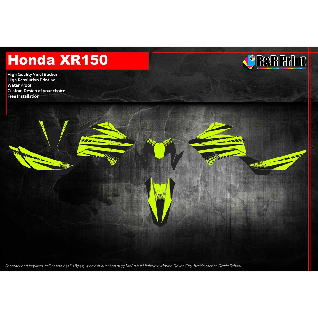 Honda XR150 Decals Sticker Shopee Philippines