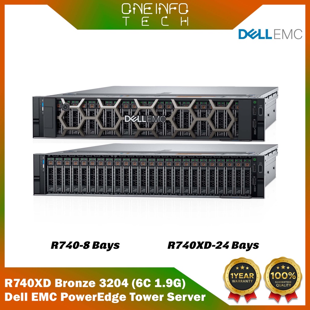 Dell PowerEdge R740XD Rack Server Bronze 3204 (6C 1.9G)/8G/2TSAS/H330 ...