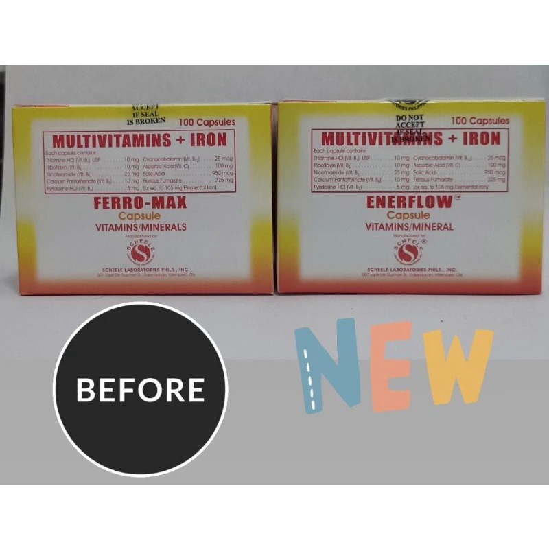 Enerflow (formerly FERROMAX) Vitamins and Minerals Multivitamins