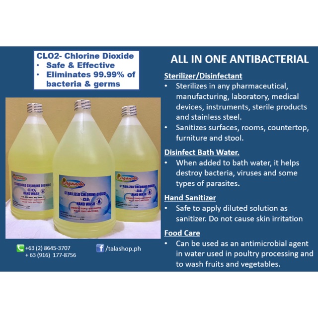 Chlorine Dioxide Disinfectant Shopee Philippines