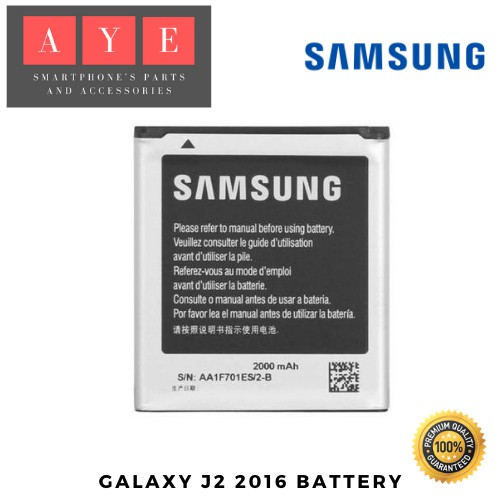 Original Samsung Galaxy J2 16 Sm J210f Sm J210h Model Eb Bg360cbc Battery Oem Shopee Philippines