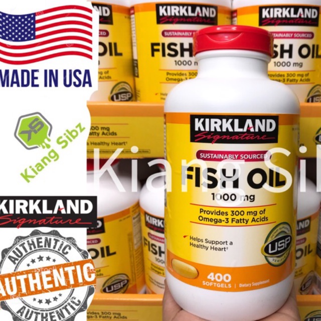 KIRKLAND SIGNATURE FISH OIL (1000mg, 400 softgels