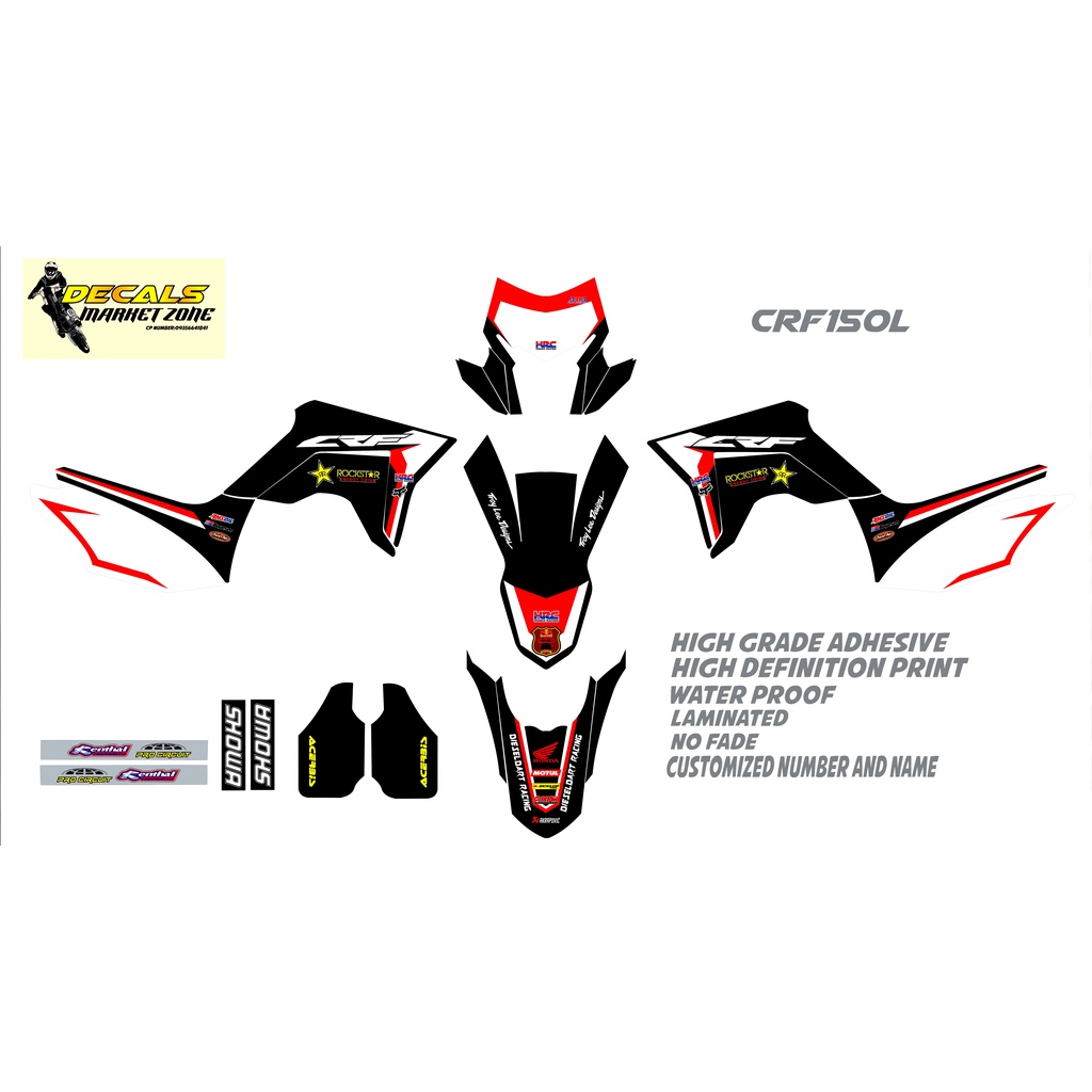 Honda Crf150l Full Decals Shopee Philippines