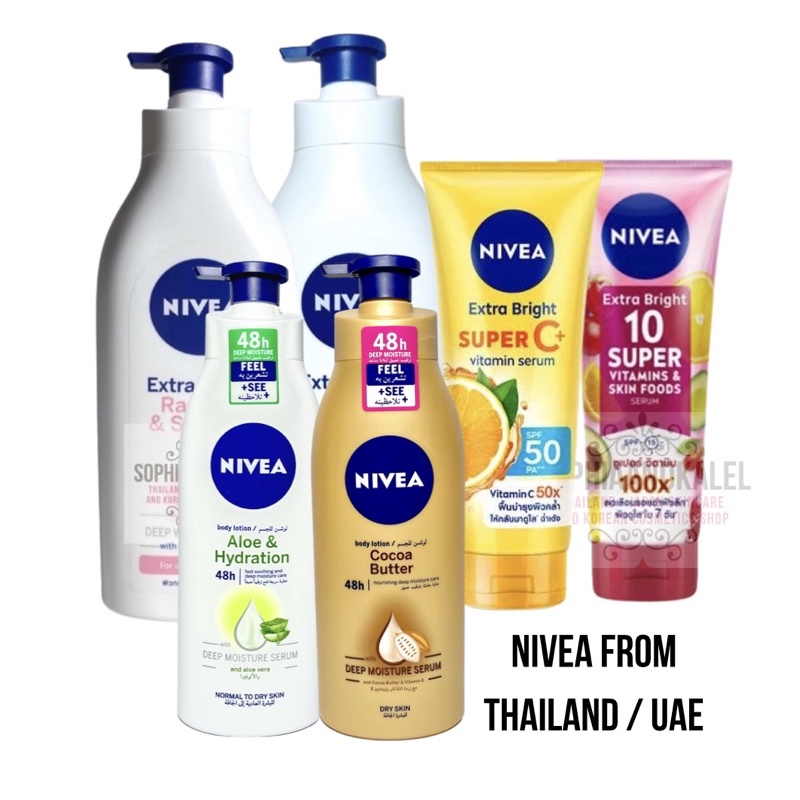 600ml Nivea Extra White Radiant and Smooth White Essence 40x Vitamin C