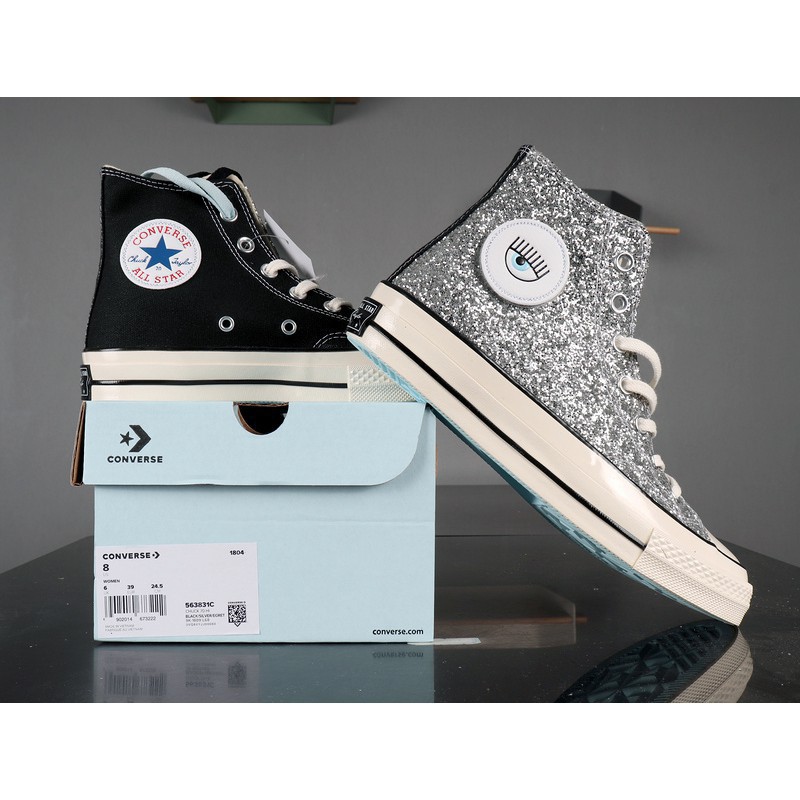 converse shiny black
