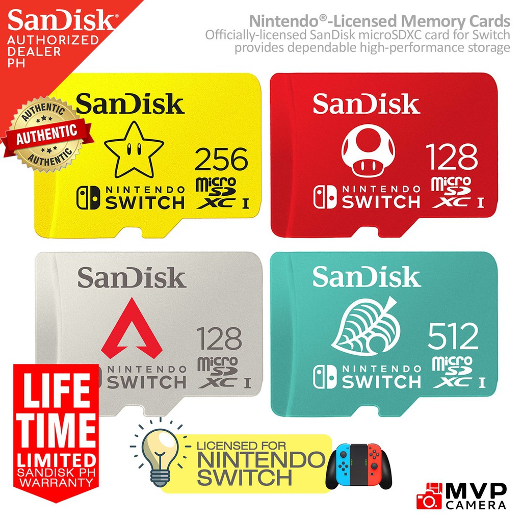 Sandisk Nintendo Switch Memory Card 512gb 256gb 128gb Apex Legends Micro Sdxc Mvp Camera Shopee Philippines