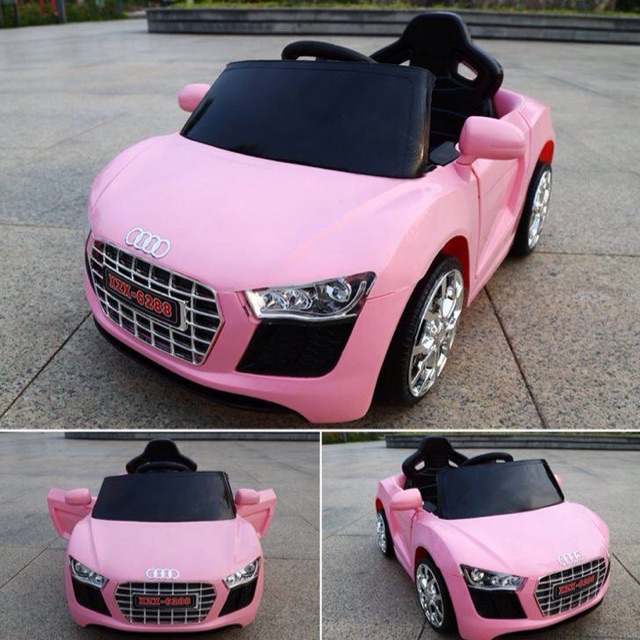 pink audi baby car