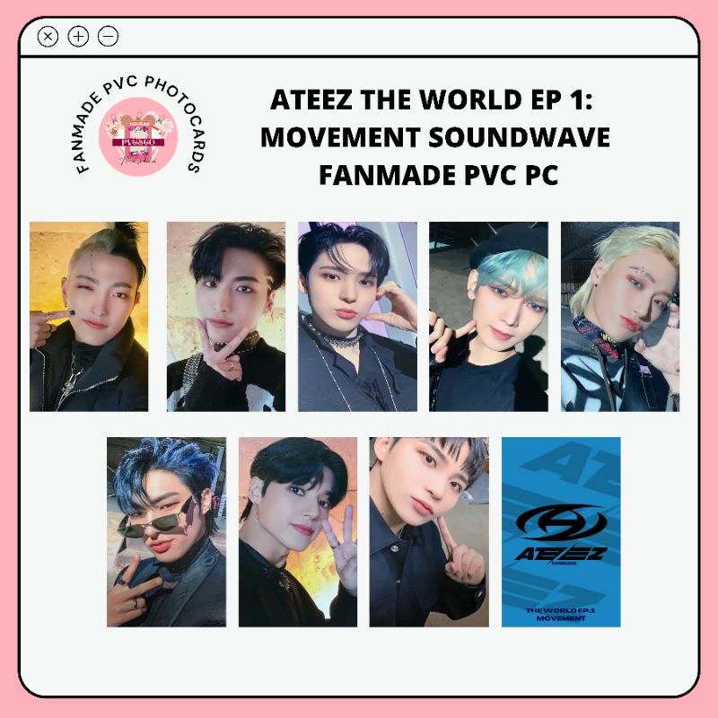 ATEEZ THE WORLD EP 1 MOVEMENT SOUNDWAVE FANMADE PVC PC WATERPROOF (READ