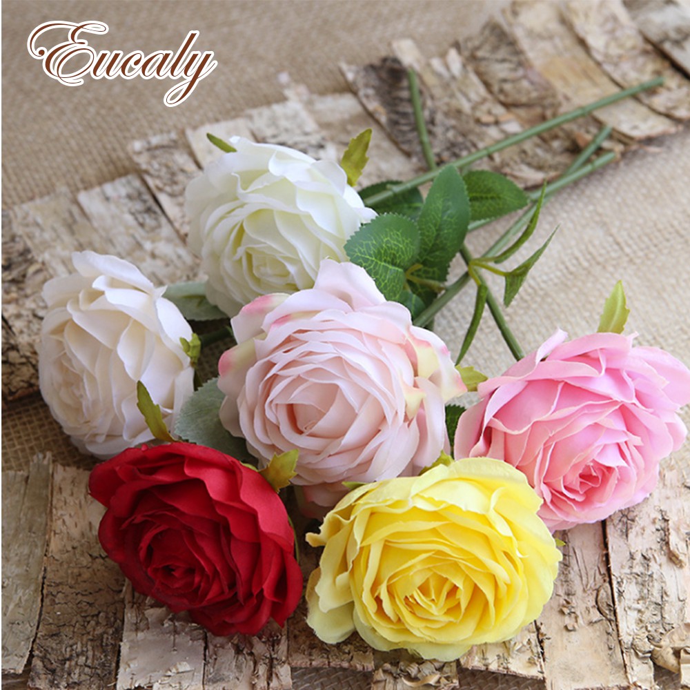 1 pc Artificial Melaleuca rose Silk Rose Flowers Bride Flower For Wedding Party Home Decoration