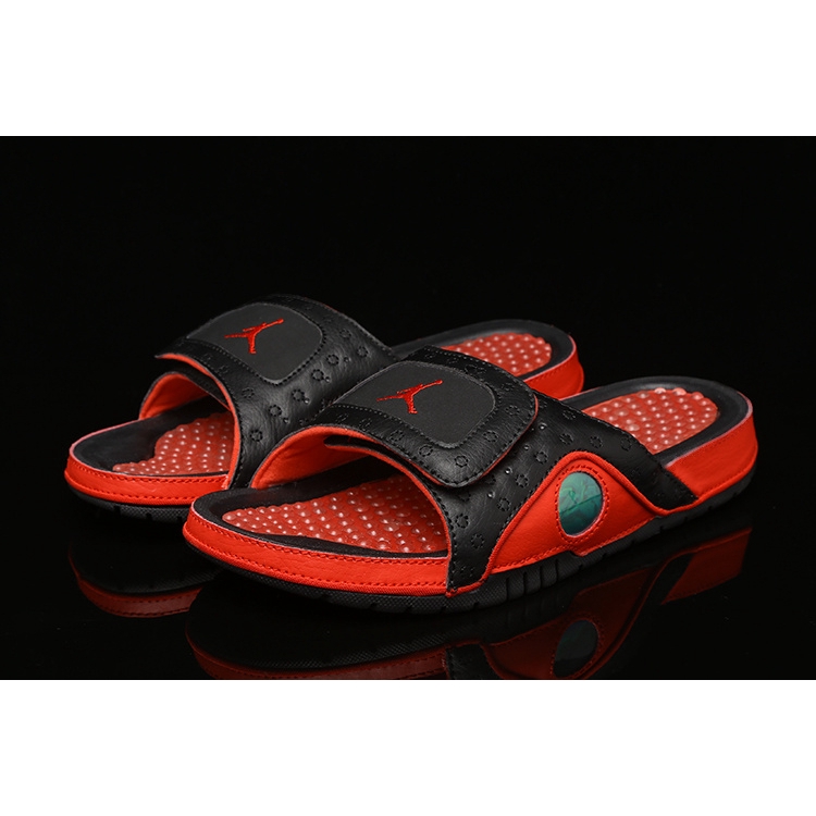 red jordan slides mens