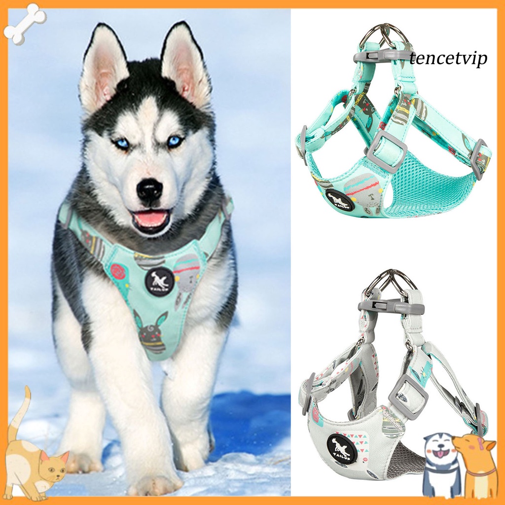 [Vip] Dog Harness Tear Resistant Breathable Adjustable Cartoon Pattern Pet Chest Strap for Outdoor #1