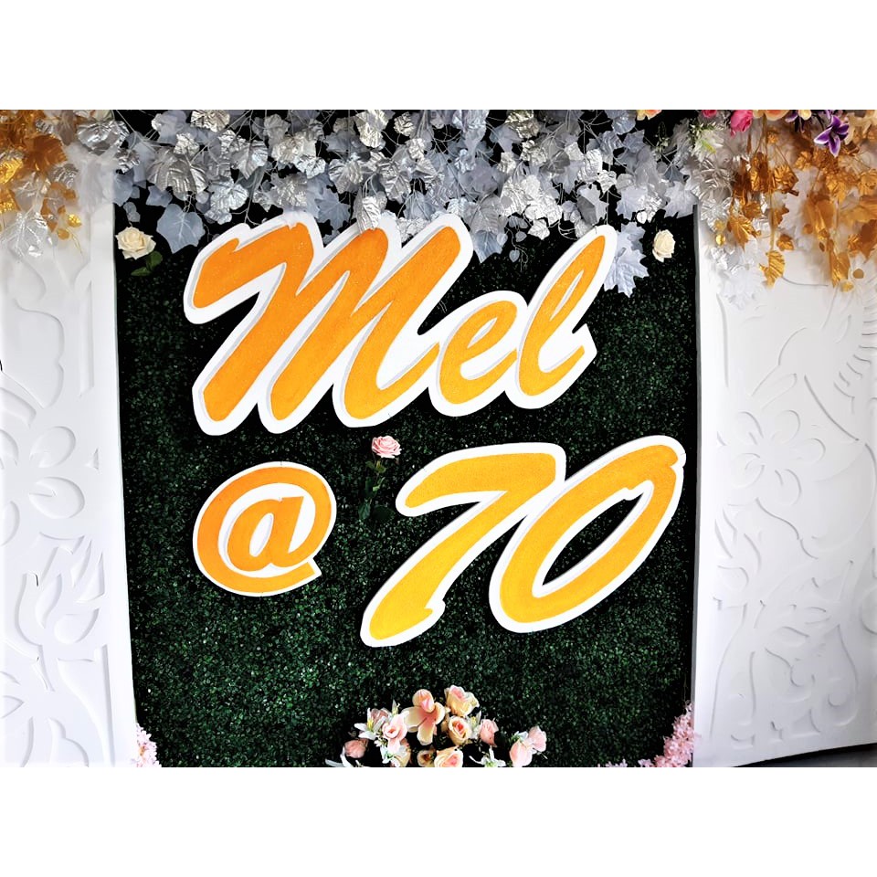 Cursive Styro Cut Out Letters Name DIY Backdrop Wall Decor for Party