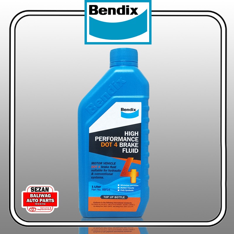BRAKE & CLUTCH FLUID DOT 4 1 LITER HIGH PERFORMANCE BENDIX BBF24