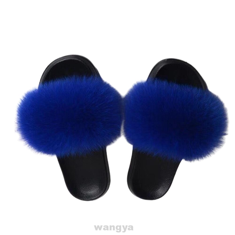 fluffy slip on slippers