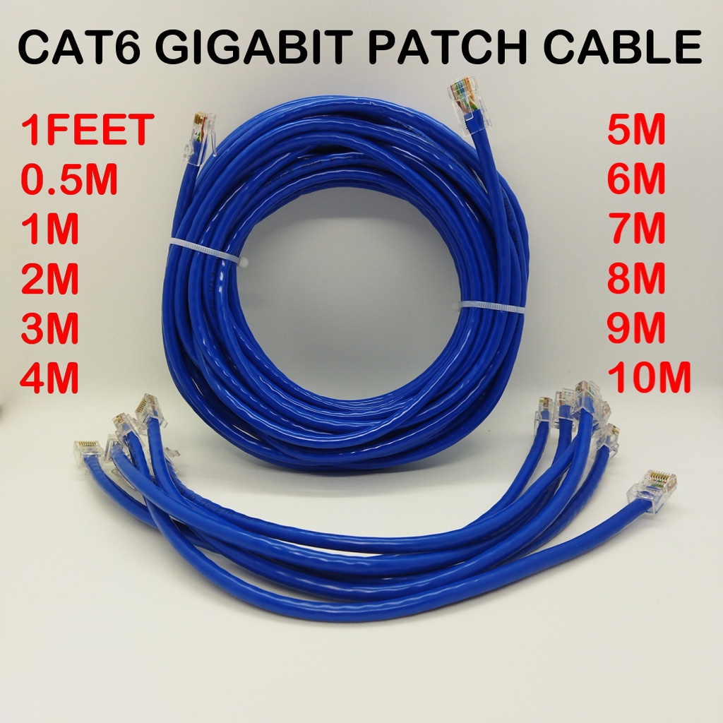 Cat6 Ethernet Lan Cable With Rj45 Ready