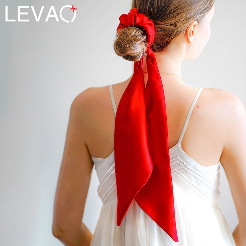 Hair Tie Fashion Women Hair Accessories Red Satin Bandwidth Bow