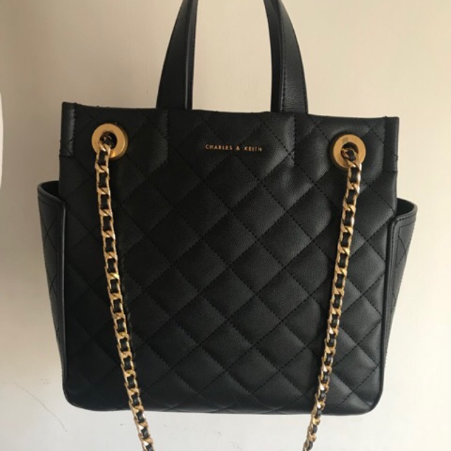 quilted bag charles and keith