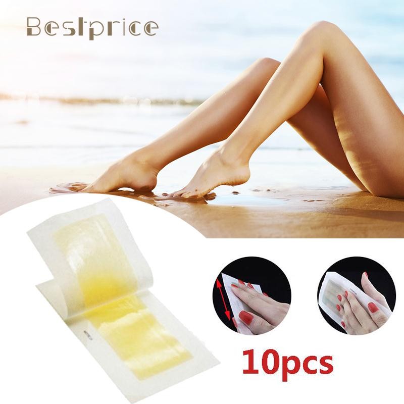 10pcs Leg Hair Removal Wax Paper Remove Hair Remover Tools