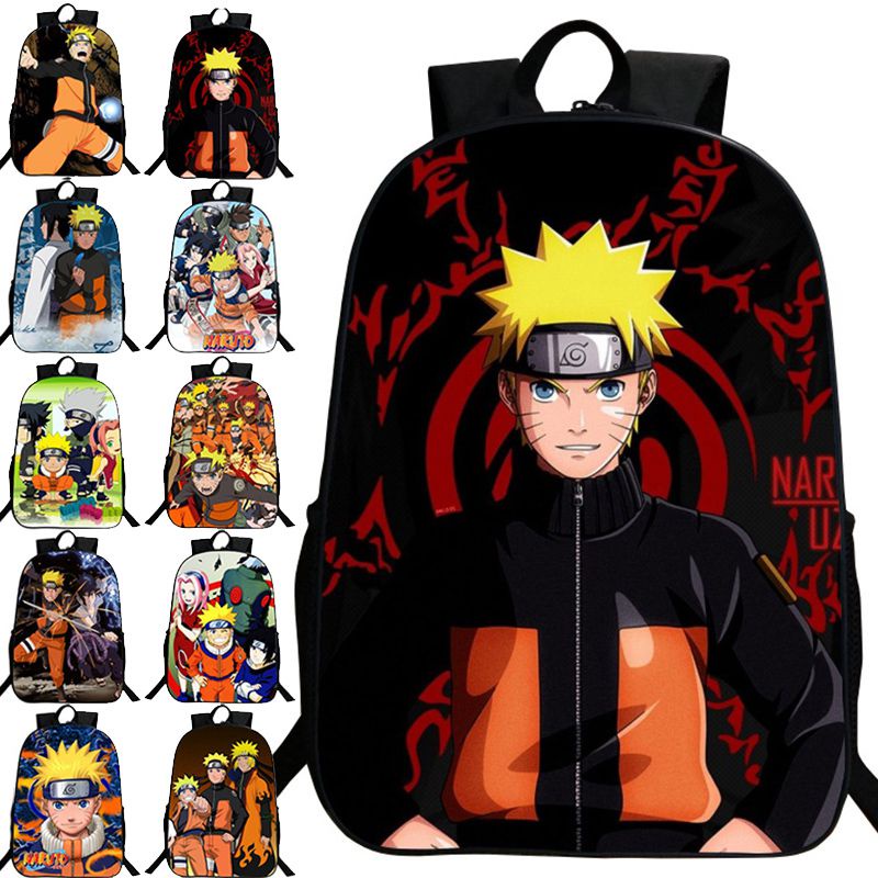 Naruto Itachi School Backpack For Kids - Large Multicolor Anime Design With Padded Straps - View #6