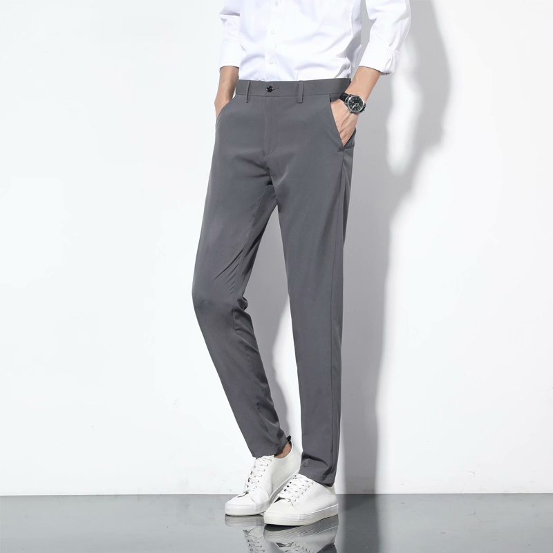 【27 to 36 Waistline】 Plain Color Suit Pants Men Office Dress Korean ...