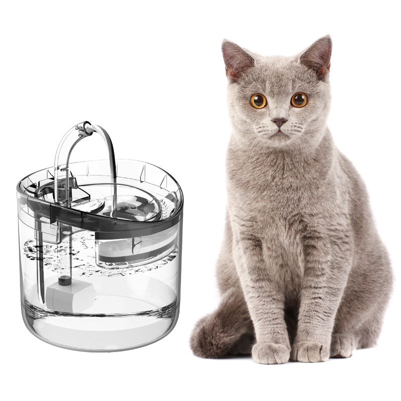 2L Automatic Cat Water Fountain With Faucet Dog Water Dispenser